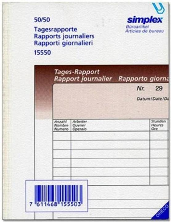 Produktbild Simplex Durchschreibebuch Tagesrapporte Oneco (100x)
