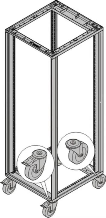Actual product image Schroff Swivel castors - STEERING CROLL SET 400KG 125D 4X