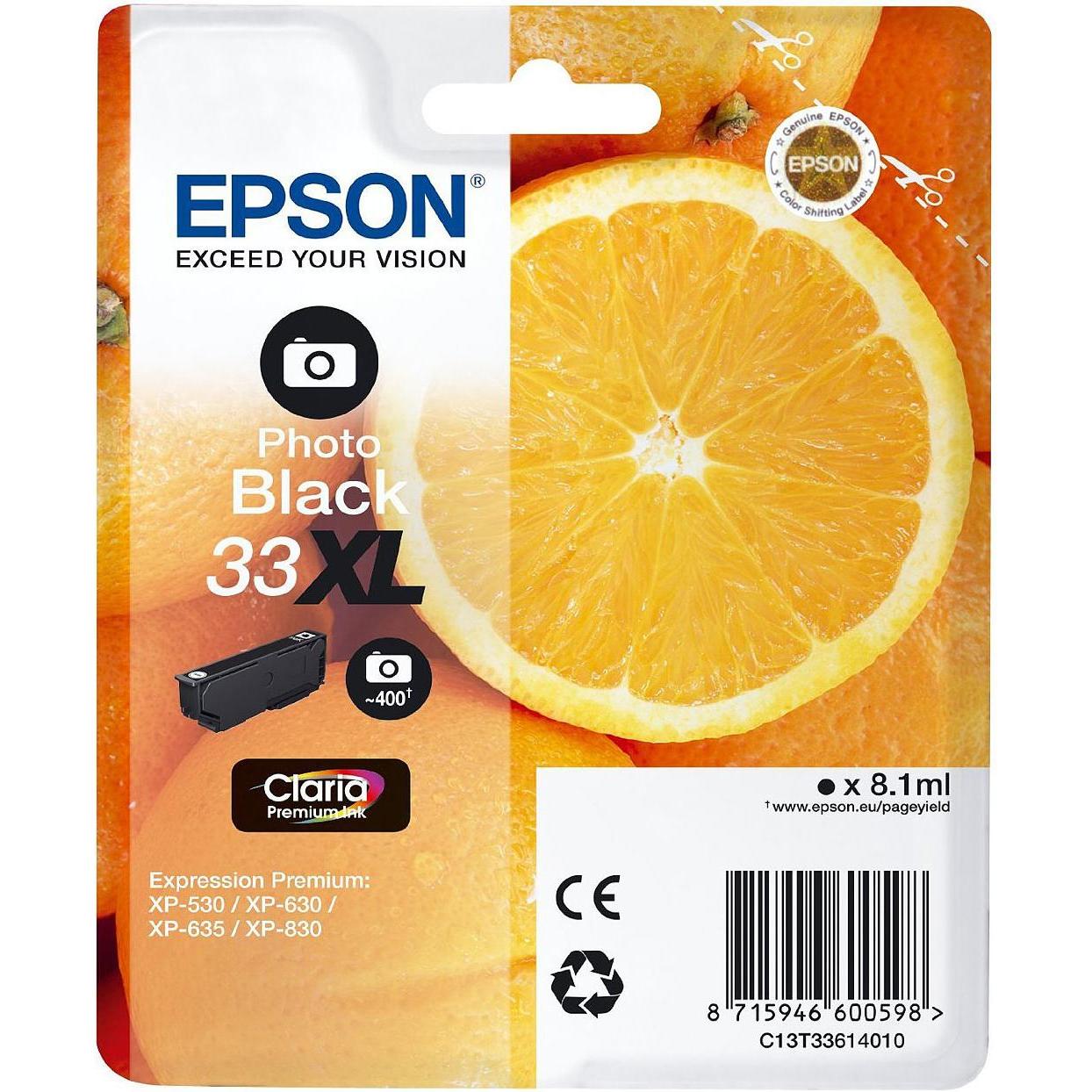 Thumbnail - Epson, Druckerpatrone, 33XL Claria Premium (PBK)