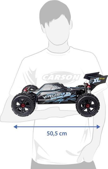 Immagine prodotto Carson 1:8 Virus 4.2 XL 100% RTR schwarz/türkis (RTR pronto all'uso)