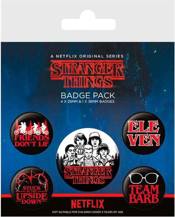 Immagine prodotto Pyramid Bottoni a pressione di Stranger Things - Confezione da 5 personaggi