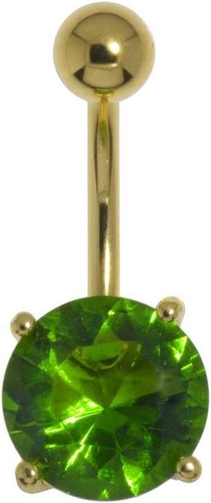 Image du produit Bijouteria Piercing nombril (Acier inoxydable, Plaqué or, Zircone)