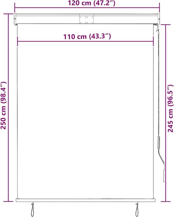 Produktbild vidaXL Gorn (120 x 250 cm)