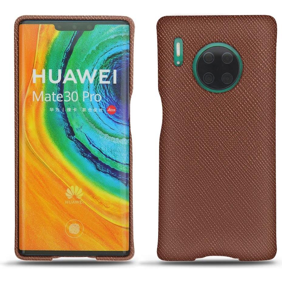 Noreve Lederschutzhülle (Huawei Mate 30 Pro), Smartphone Hülle, Braun