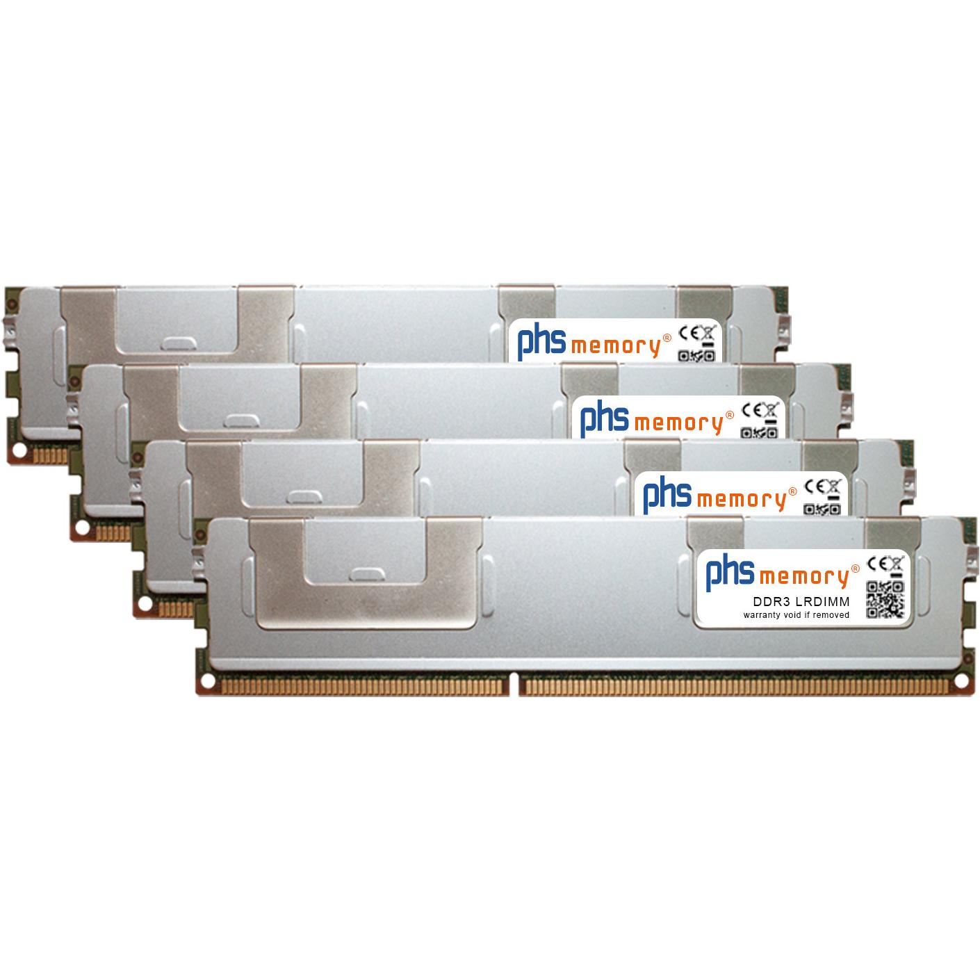 PHS-memory 128GB (4x32GB) Kit RAM Speicher für Supermicro H8QGi-LN4F DDR3 LRDIMM (4 x 32GB), RAM Modellspezifisch