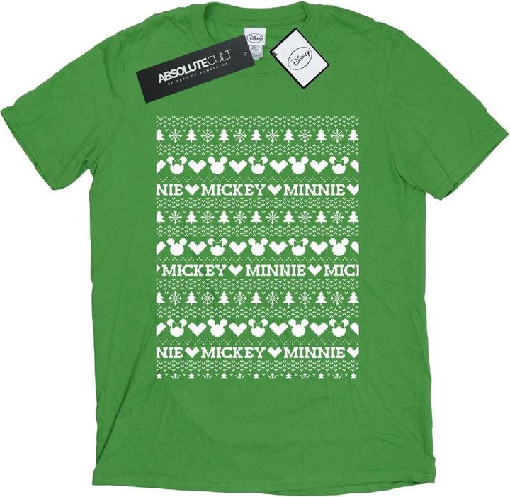 Image du produit Disney - T-shirt MICKEY AND MINNIE CHRISTMAS FAIR ISLE - Femme (XXL)