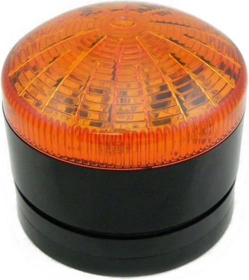 Produktbild RS PRO LED Blitz, Dauer Signalleuchte Orange, 12 V ac/dc, 24 V ac/dc, Ø 76mm x 49mm