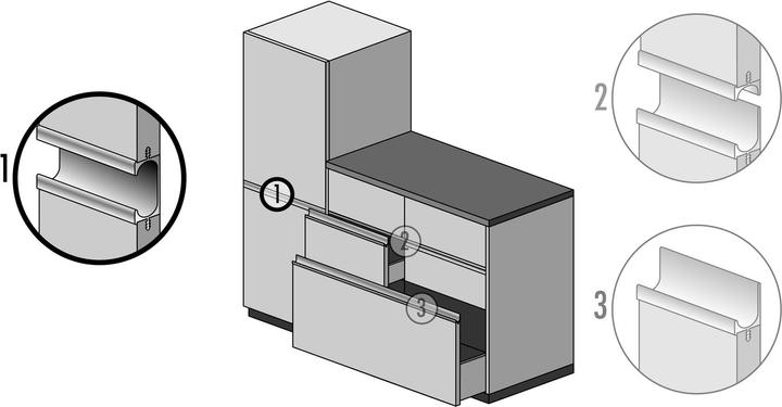 Immagine prodotto Werkstarck Profili a strisce per maniglie con altezza profilo 51 mm