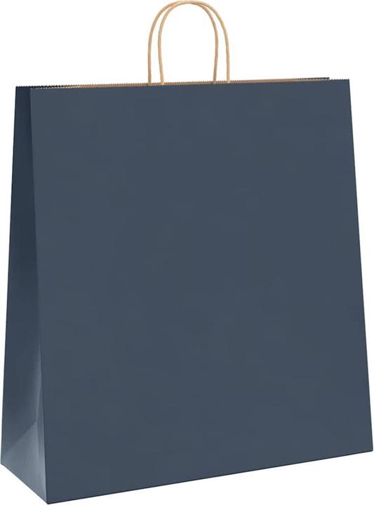 Produktbild vidaXL Kraftpapiertüten 250 Stk. mit Henkel Blau 45x17x48 cm Papiertüte (Geschenktüte, 250 x)