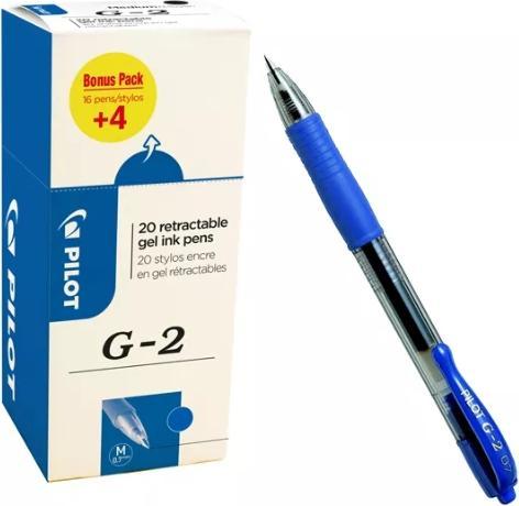Pilot Gelpen g2 medium blå aeske a 20 stk (Blau, 20x)