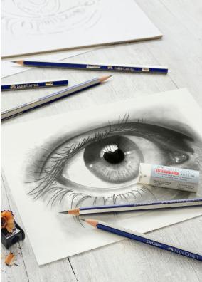 Actual product image Faber-Castell GOLDFABER - pencil drawing set (2H, 2B, 6B, HB, B, 4B, 6 x)