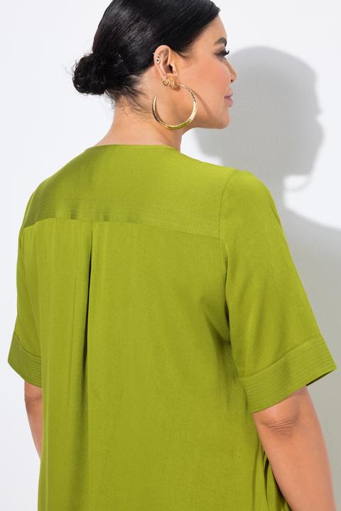 Produktbild Ulla Popken Shirtbluse, Steppeinsatz, A-Linie, Halbarm (60)