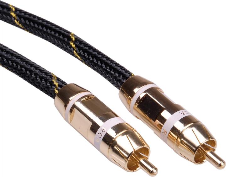 Actual product image Roline GOLD Cinch connection cable simplex male / male, white 5.0m (5 m, Cinch Cables)