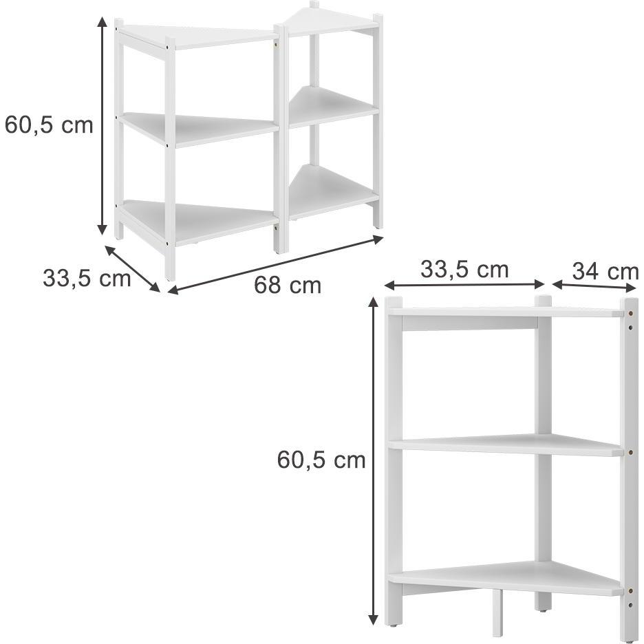 Thumbnail - Vichy, Waschbeckenunterschrank, Waschbeckenunterschrank Zeno, Weiss, 68 x 60.5 cm 2er Set