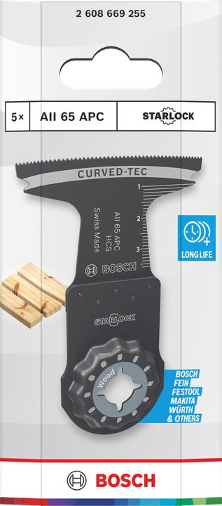Productafbeelding Bosch Professional Zubehör AII 65 APC Tauchsägeblatt für Multifunktionswerkzeuge, 5-tlg.