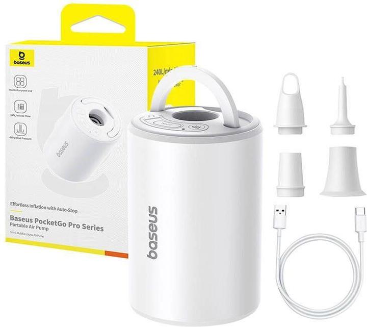 Image du produit Baseus Pompe à air portable PocketGo Pro Series Stellar White (Rembourrage supplémentaire)
