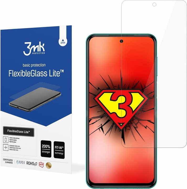 Produktbild 3MK hybrid glass Flexible 2.5D Lite for Xiaomi Redmi Note 9 Pro (1 Stück, Xiaomi Redmi Note 9 Pro)