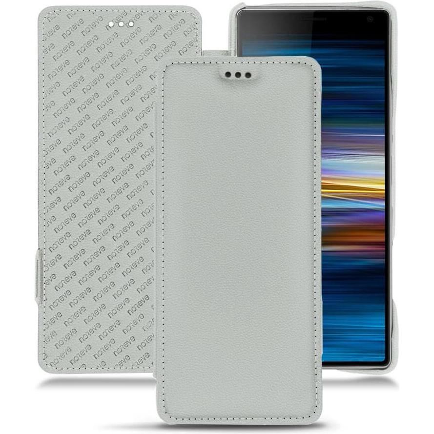 Noreve Lederschutzhülle horizontal (Sony Xperia 10 Plus), Smartphone Hülle, Grau