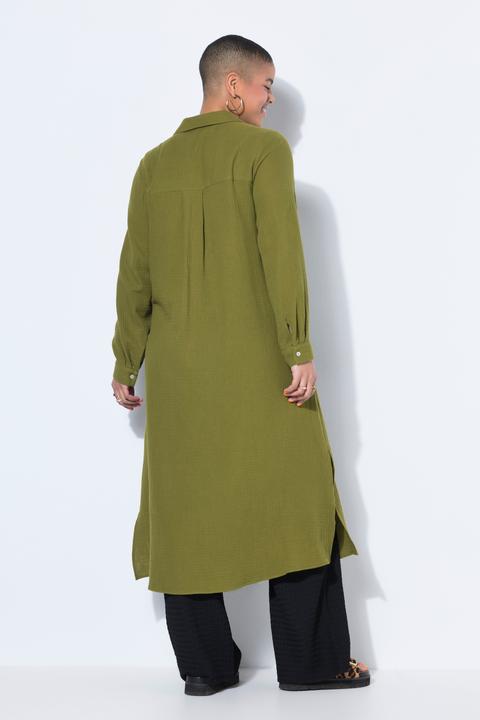 Immagine prodotto Studio Untold Blusa lunga in mussola con collo da camicia e maniche lunghe (58)