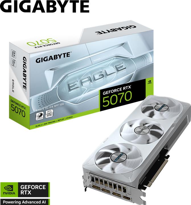 Actual product image Gigabyte GeForce RTX 5070 Eagle OC ICE SFF (12 GB)