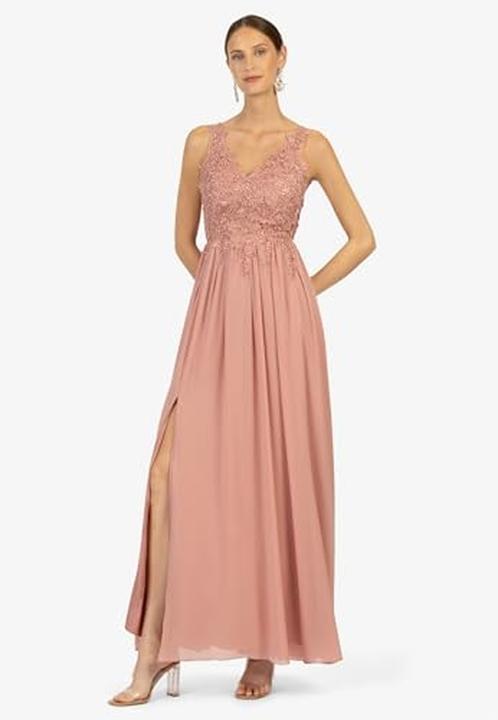 Image du produit Kraimod Robe du soir à fleurs, fermeture éclair, confortable et classique (40)