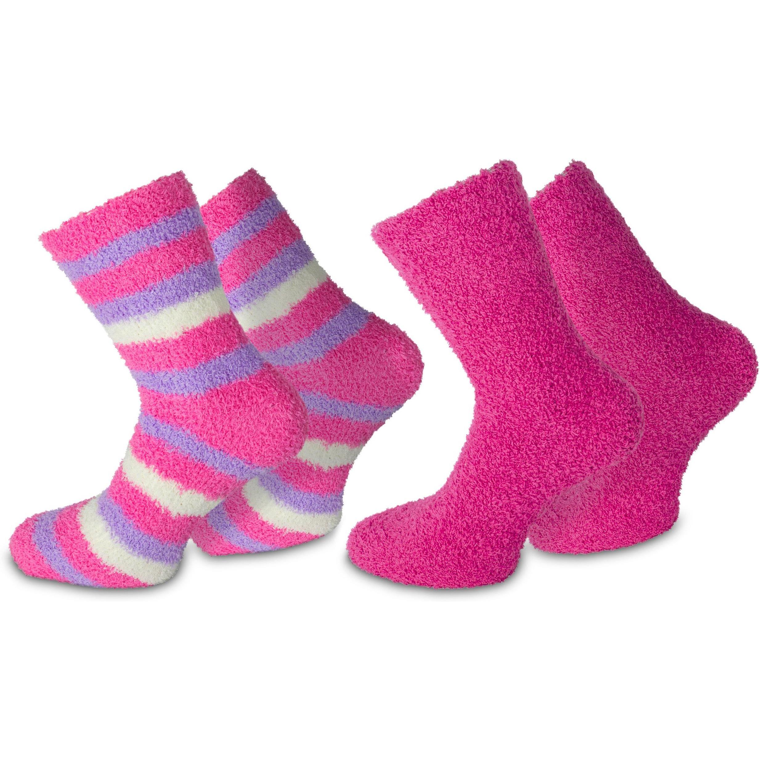 Normani, Herren, Socken, Kuschel-Socken Ringel, Pink, (2er Pack, 36 - 41)