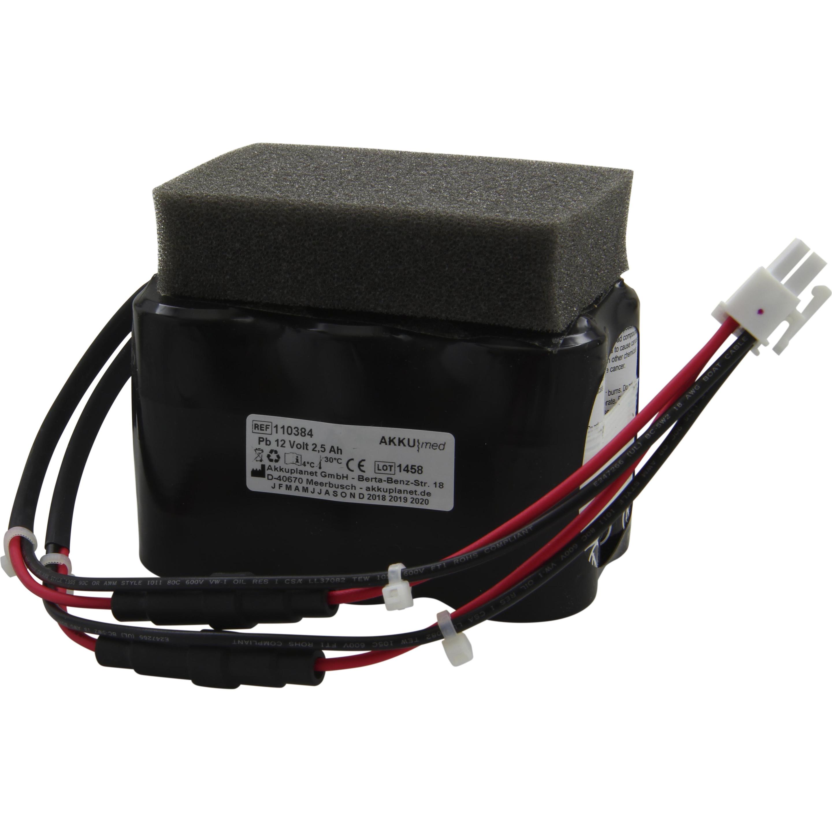 XCell Blei Akku passend für De Vilbiss Absaugpumpe 7305 P, P413, LCSU (1 Stk., D, 2500 mAh, Ladegerät inkl. Akku), Akku ...