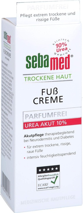Produktbild Sebamed Trockene Haut Parfumfrei Fusscreme Urea 10%, 100 ml CRE (Fussbad, 100 ml)