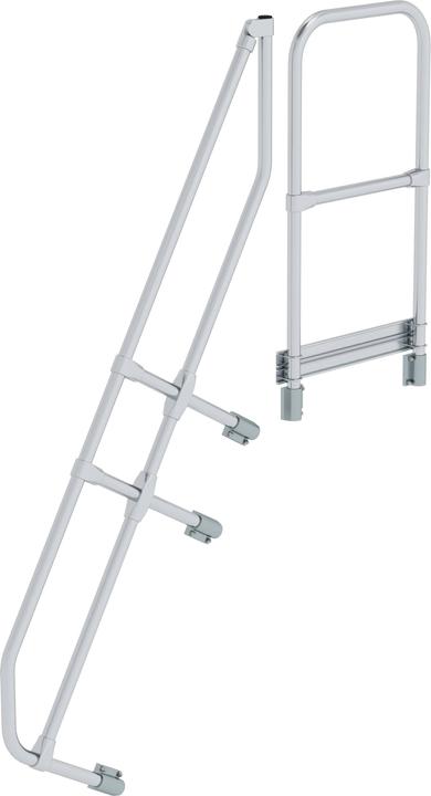 Productafbeelding Munk Trap met bordes 60ï¿½ tweede leuning 6 treden helling 60ï¿½ (Steigers, 100 cm)