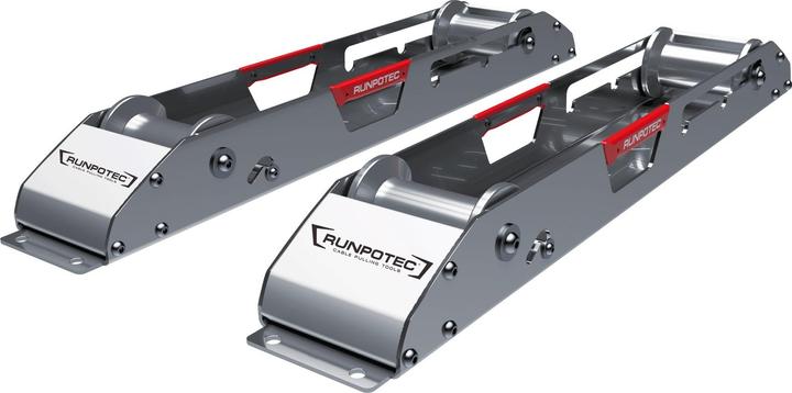Runpotec RUNPO 10142 Binari di svolgimento AS 900 in set di 2 svolgitori di tamburi per cavimax.1700 kg