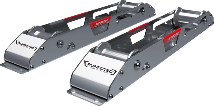 Runpotec RUNPO 10142 Rails de déroulage AS 900 en kit de 2 Dérouleurs de câblemax.1700 kg