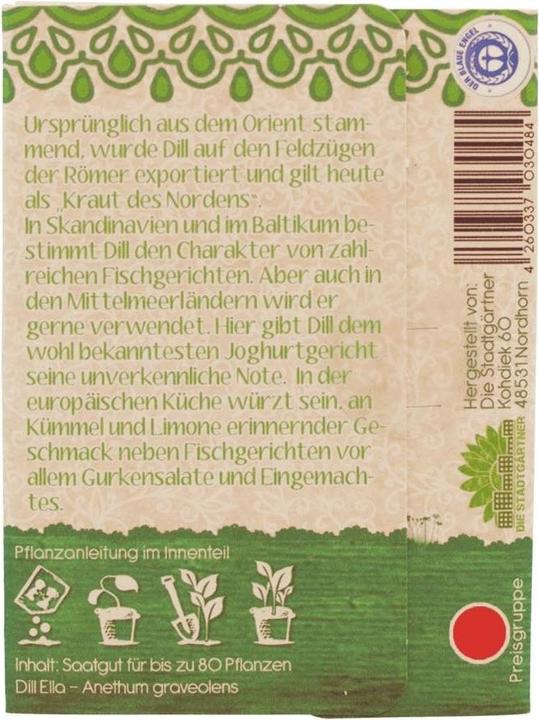Image du produit Saatgeschwister Mini-jardin Aneth (Graines d'herbes aromatiques)