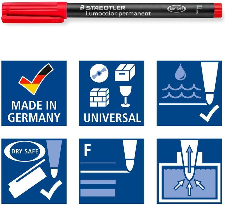 Produktbild Staedtler Lumocolor permanent pen 318 Permanent-Universalstifte F (6x)