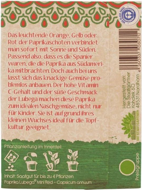 Saatgeschwister Mini garden peppers (red) (Vegetable seeds)