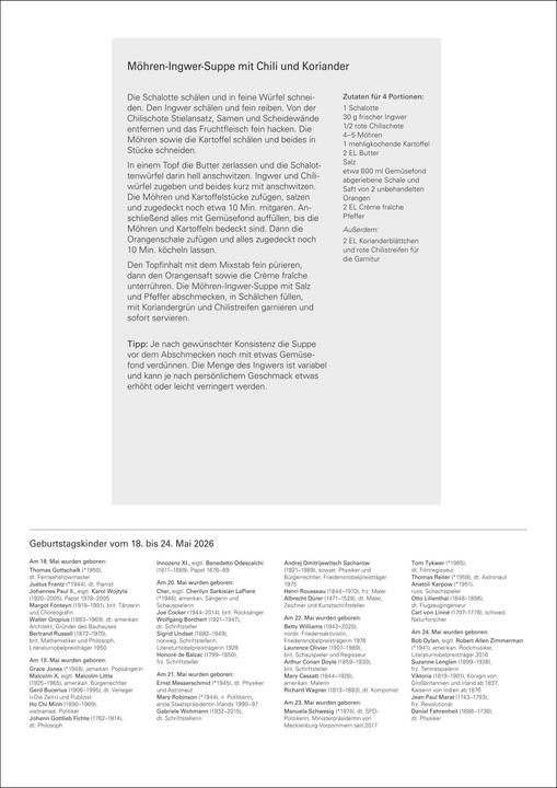 Produktbild Harenberg Küchenkalender Wochenplaner 2026 - 53 inspirierende Fotografien