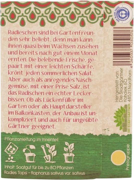Image du produit Saatgeschwister Mini-jardin Radis (Graines de légumes)