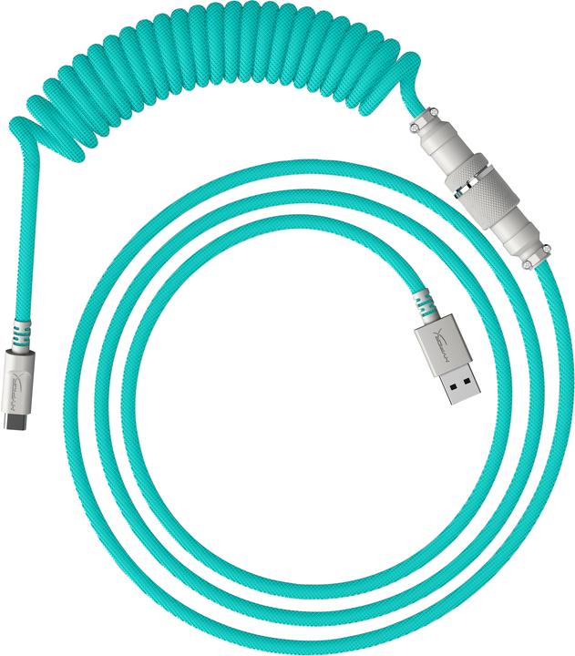 Image du produit HyperX Câble USB-C enroulé vert clair-blanc (1.37 m, USB 3.2 Gen 1)