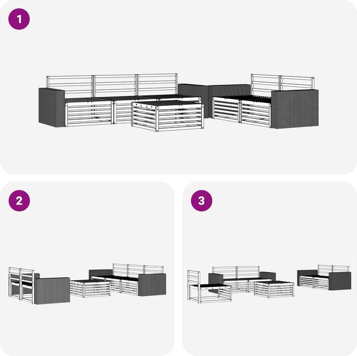 Produktbild vidaXL Outdoor-Sofa