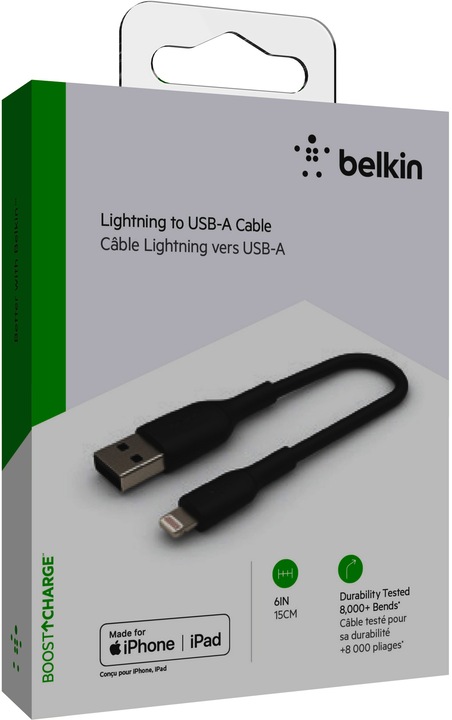 Produktbild Belkin USB A – Lightning (0.15 m, USB 2.0)