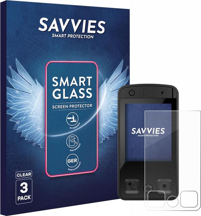 Actual product image Savvies 3x Smart Glass - 9H Hybrid Glass Screen Protector for Bosch Kiox 400C