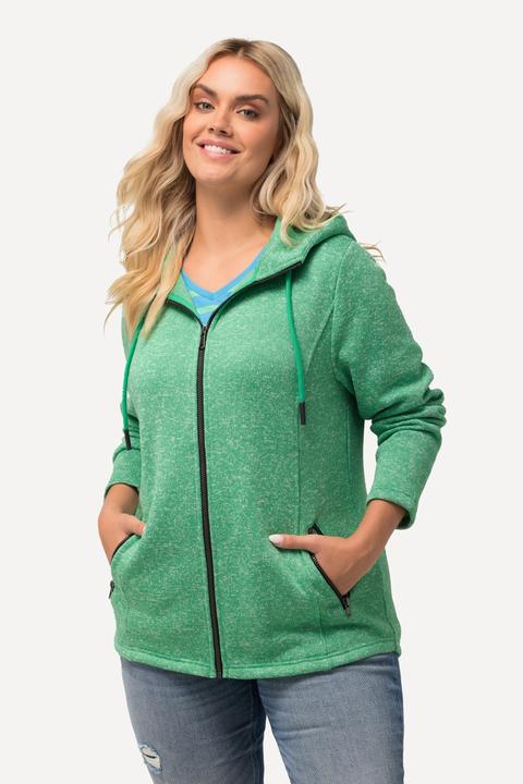 Image du produit Ulla Popken Veste en maille polaire, capuche, poches zippées (50, 52)