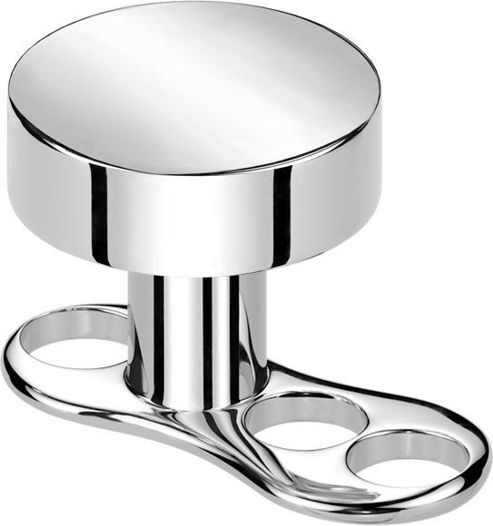 Produktbild Star Piercing Dermal Anchor Innengewinde silber mit flachem Zylinder silber (ohne Messing, Titan)