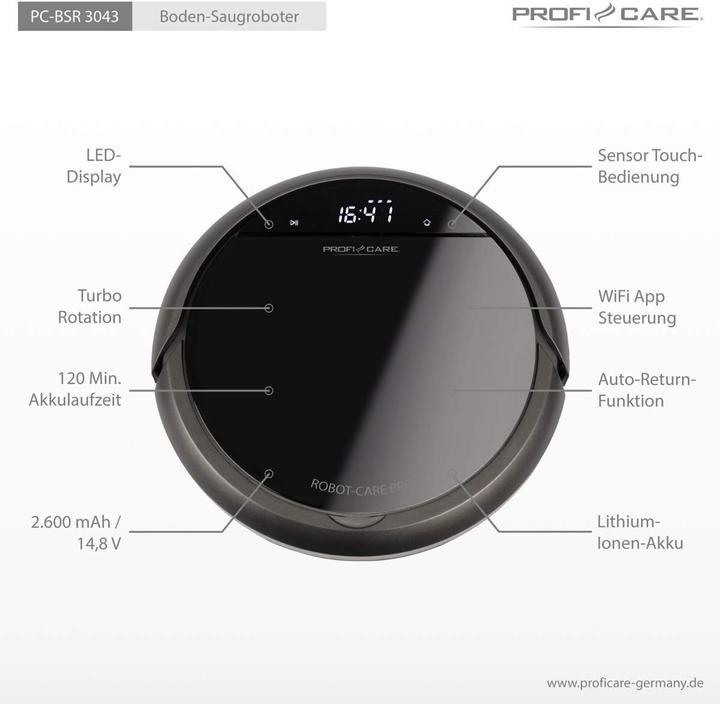 Actual product image Profi-Care PC-BSR 3043 14.8 V / 2600 mAh (No wiping system)