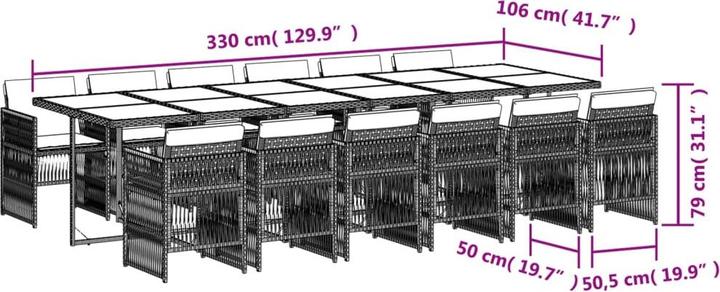 Produktbild vidaXL Garten Essgruppe