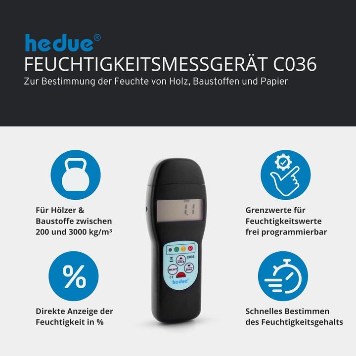 Produktbild Hedue Feuchtigkeitsmessgerät HEDÜ C036