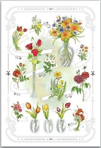 da Vinci Karte 12x18cm + Umschlag Blumen