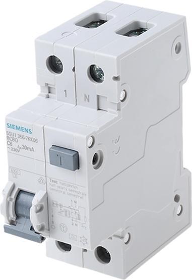 Produktbild Siemens RCBO 1P+N Pole Type A 30mA 6kA C 6A