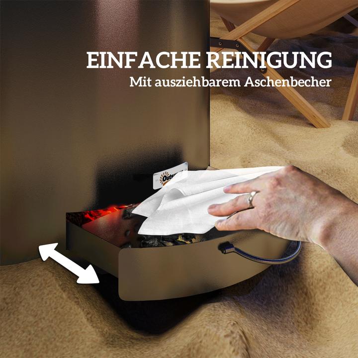 Produktbild Outsunny Feuerschale Stahl Schwarz (45 cm)