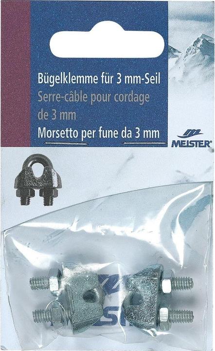 Immagine prodotto Meister Morsetto per fune metallica per fune da 3 mm (0.00 m)