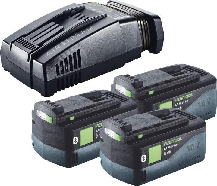 Produktbild Festool Energie Set 3x BP 18 Li 5,0 ASI EU Akkupack 18 V 5,0 Ah ( 3x 577660 ) + SCA 16 (18 V)